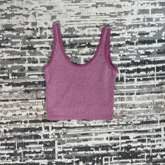 Wild Fox Pink Fuzzy Cropped Tank Top - Picture 9 of 11